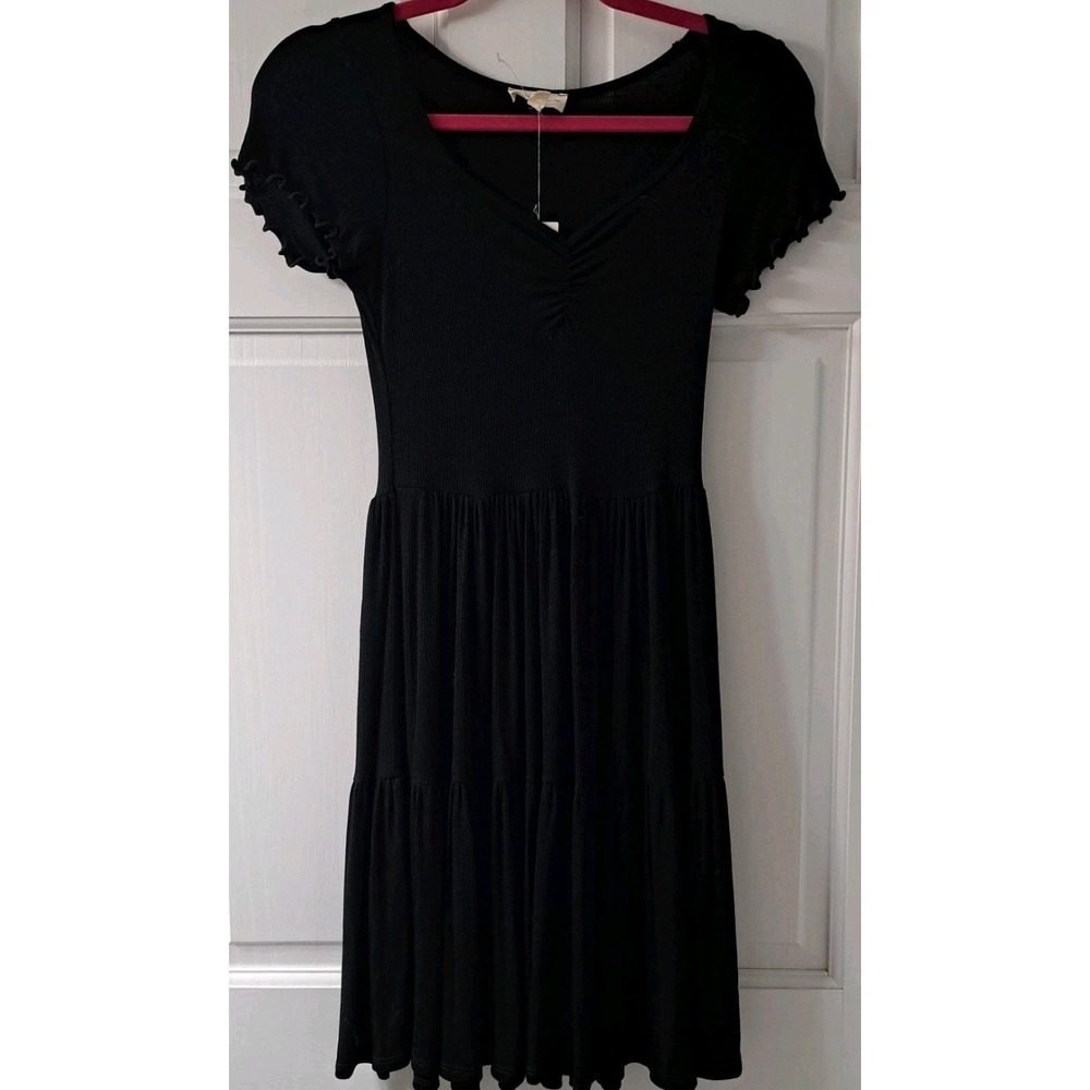 NWT Womens Med See You Monday Little Black Dress Knit Short‎ Dress